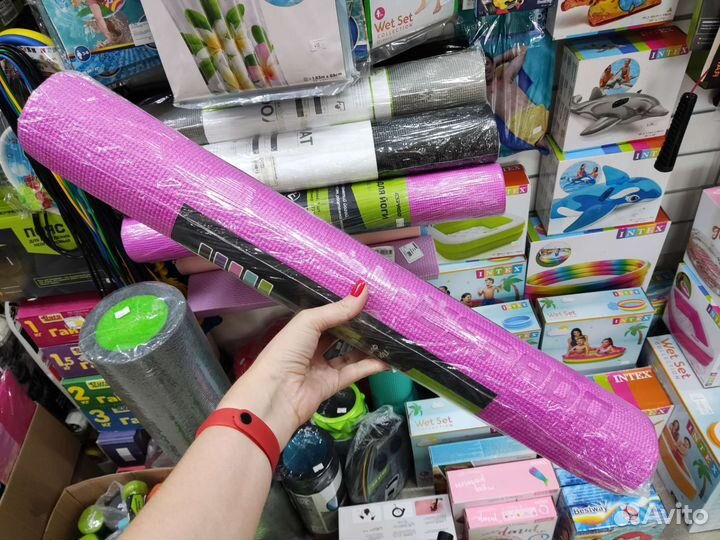 Коврик для фитнеса фиолетовый