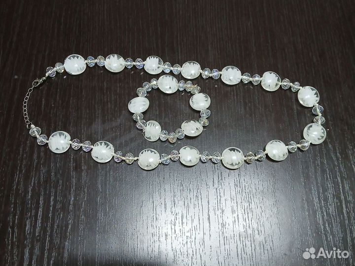 Бусы и браслет из стекляруса