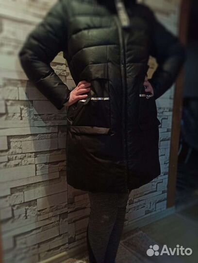 Пуховик женский зимний 54 размер очень тёплый
