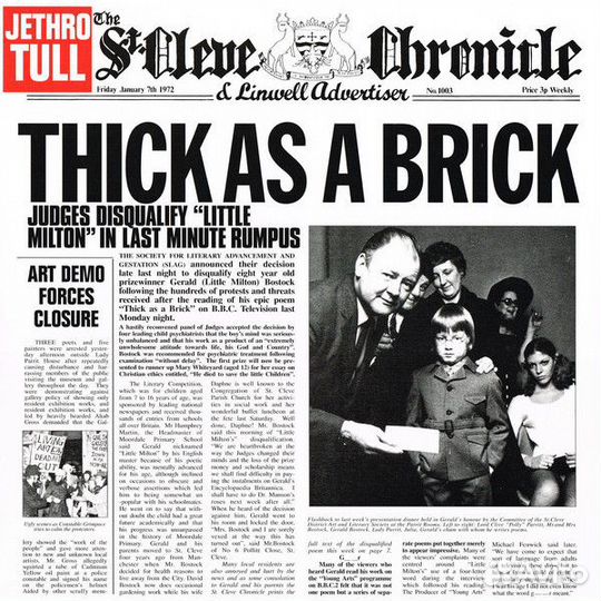 Виниловая пластинка jethro tull - thick AS A brick
