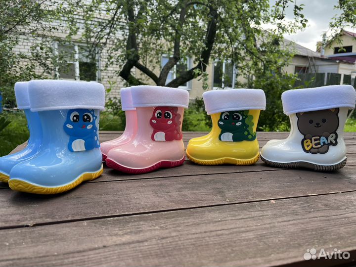 Резиновые сапоги детские 22-30 новые