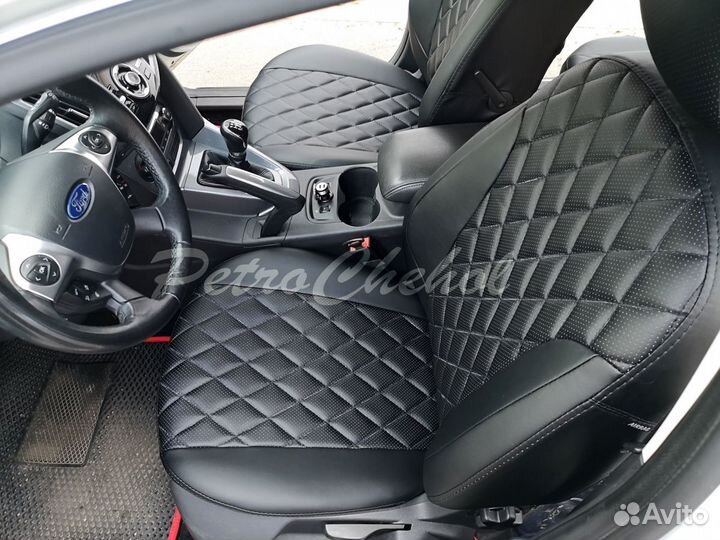 Чехлы на Форд Фокус 3 (титаниум) с установкой