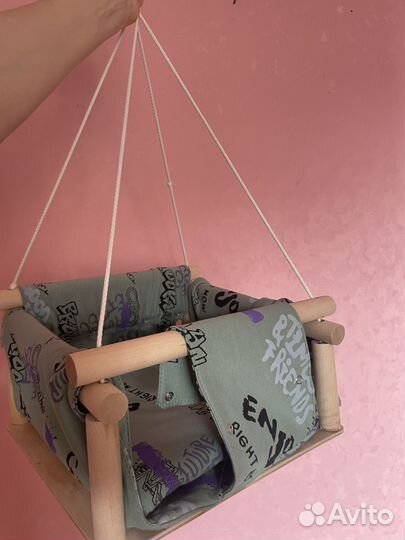 Детская качель подвесная с подкладкой