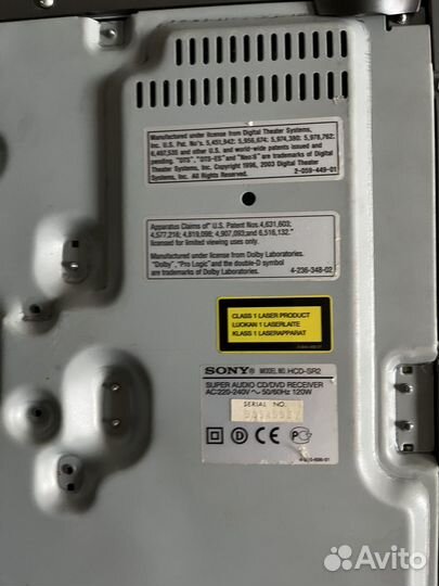 Домашний кинотеатр sony hcd-sr2
