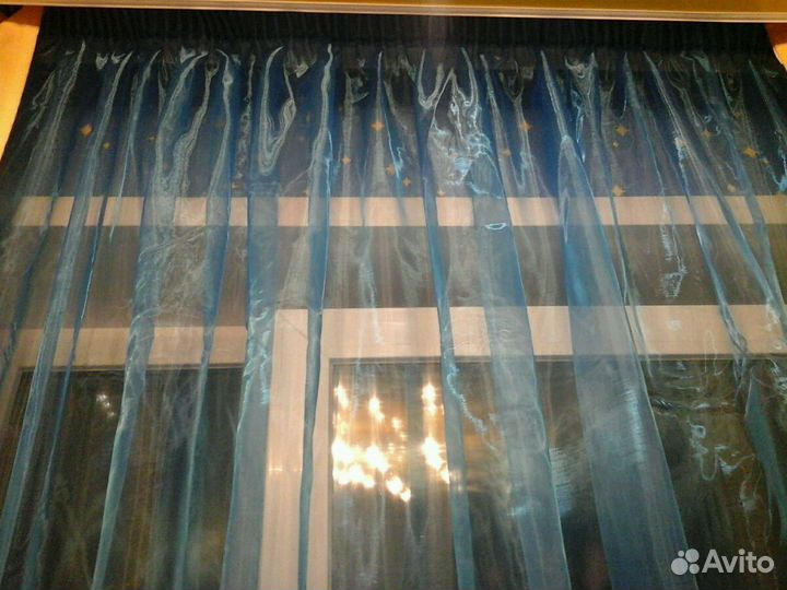 Тюль с вышивкой новый, тюль органза