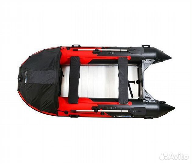 Надувная лодка gladiator C400AL цвет черный/красны