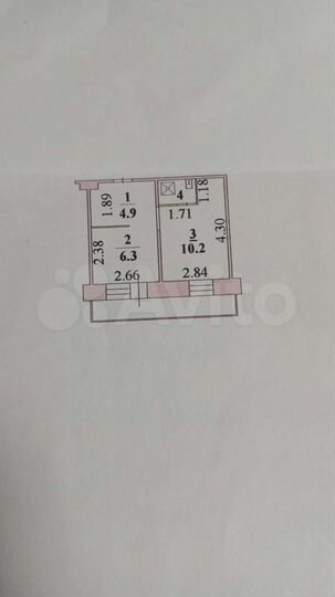 Комната 23 м² в 2-к., 1/5 эт.