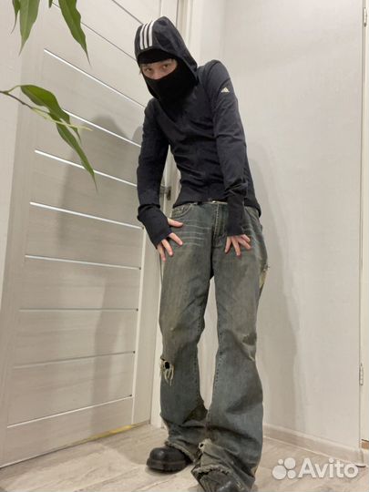 Adidas balenciaga type кофта 2k винтаж