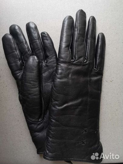 Перчатки кожаные утепленные