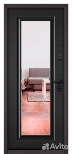 Входные металлические двери с зеркалом