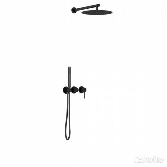 Душ. комплект встраив. круглый черный vsfw-4G01MB