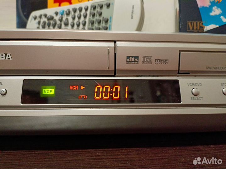 DVD VHS 6 head Hi-fi стерео Toshiba ду комбо