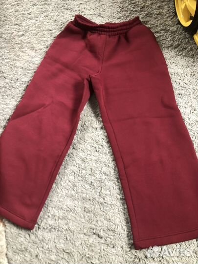 Брюки утепленные штаны на флисе палаццо