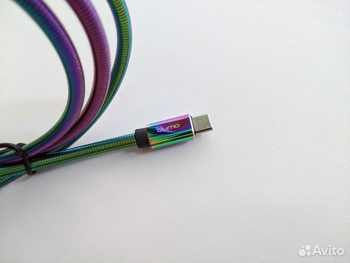 Кабель USB Type-C Qumo 2.0 Rainbow 1.2м