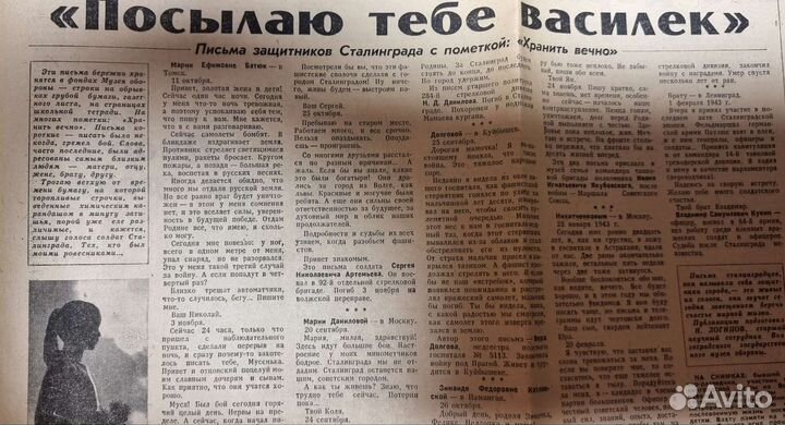 Газета Советская Россия 14 ноября 1982