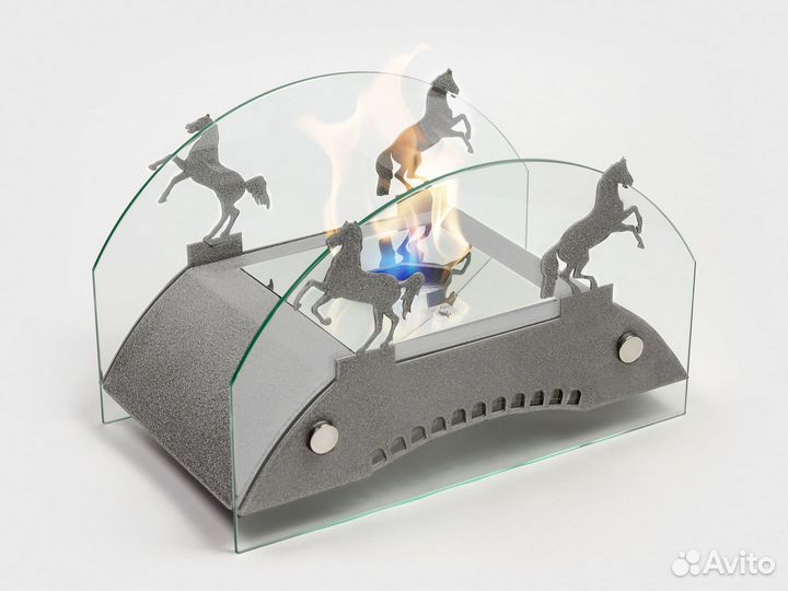 Настольный биокамин Lux Fire Графский мост М (сере