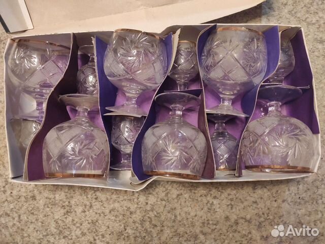 Набор фужеров и рюмок, хрусталь