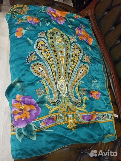 Палантин leonard франция шелк креп оригинал