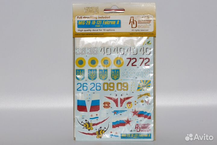 Декаль Authentic Decals - миг-29 1/48