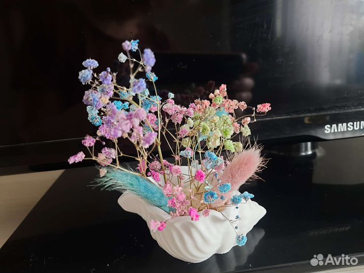 Ракушка с сухоцветами