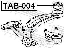 Сайлентблок задний переднего рычага TAB004 Febest