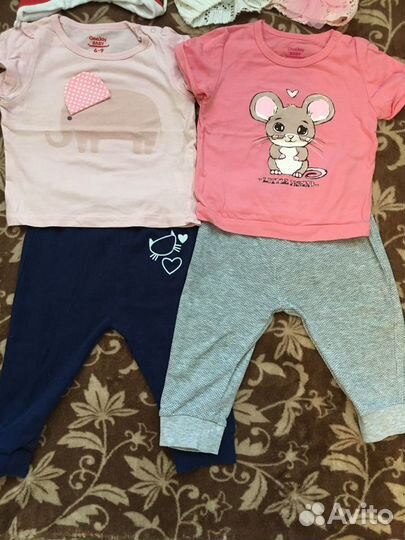 Одежда на девочку, р 6-9 мес