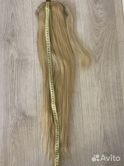 Хвост из натуральных волос