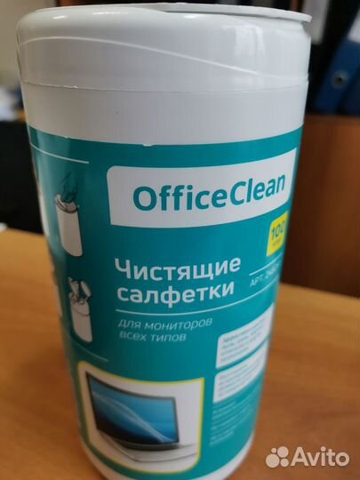 Салфетки чистящие OfficeClean монитора 100 штук