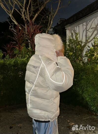 Пуховик Jordan x Supreme White Puffer Jacket FW24