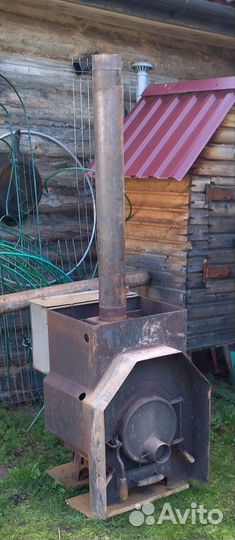 Печь для бани с баком