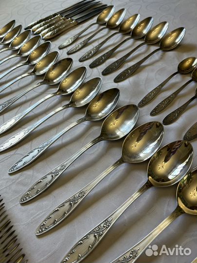 Набор столовых приборов мельхиор СССР