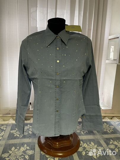 Новая Джинсовая Рубашка Lafei Nier XL Сваровски