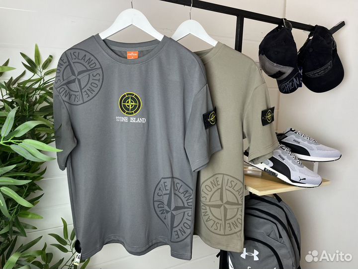 Спортивный костюм Stone Island (шорты+футболка) 46