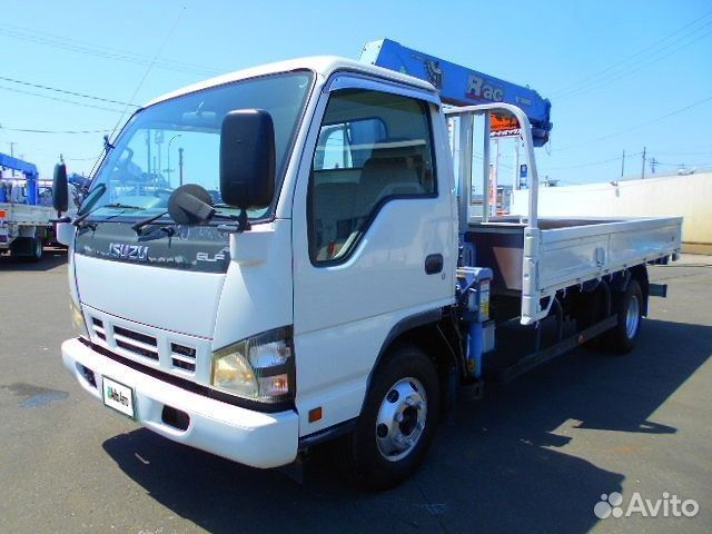 Бортовой грузовик Isuzu Elf с КМУ Tadano, 2006