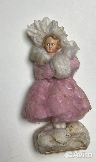 Елочная игрушка барышня с муфтой артель Изокульт