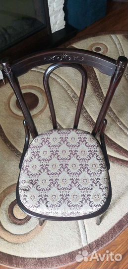 Стул деревянный венский мягкий антикварный