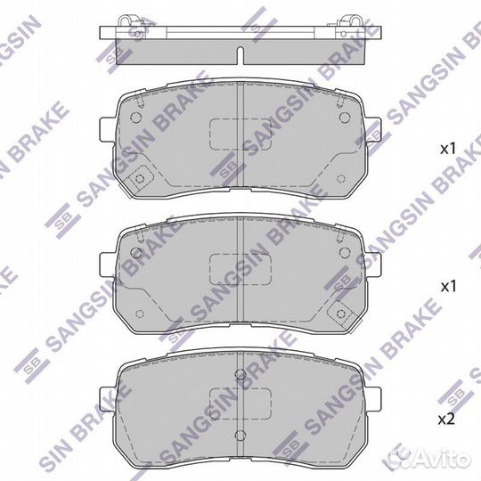Колодки задние HP1691 Kia Sorento 3 (UM)