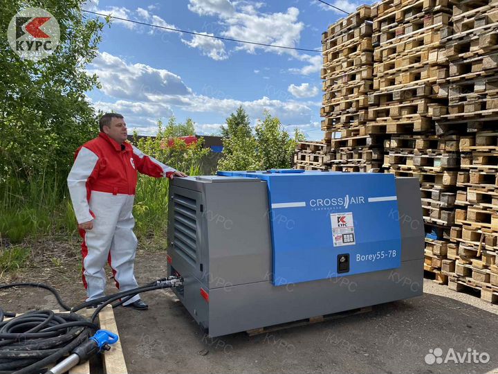 Винтовой дизельный компрессор Борей 55 7