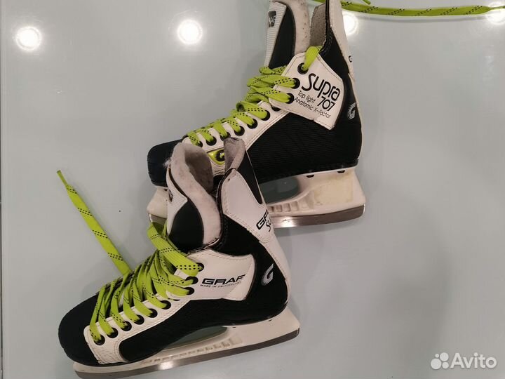 Коньки хоккейные фирмы graf, детские размер 37
