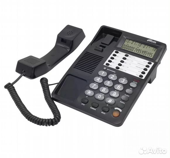 Телефон проводной ritmix RT-495 black
