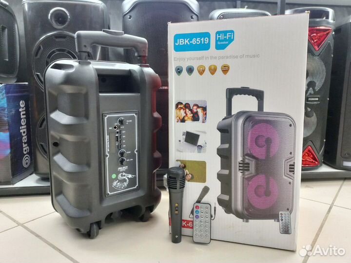 Большая колонка с микрофоном 100вт JBK-6519