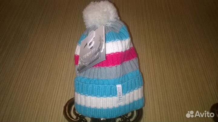 Шапки. Спортивная Термит. Синяя шерсть 2хсл. Новые