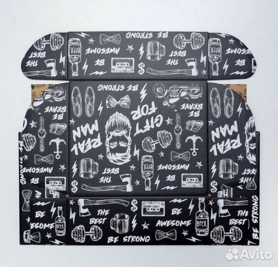 Подарочная коробка двухстороняя мужская