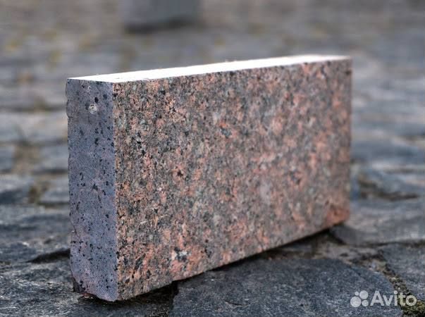 Прямоугольная, полнопил брусчатка, красный гранит