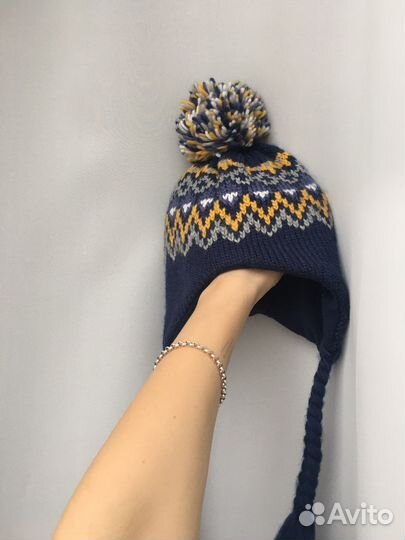 Шапка шлем Reima 52 ; синяя шапка 50-52