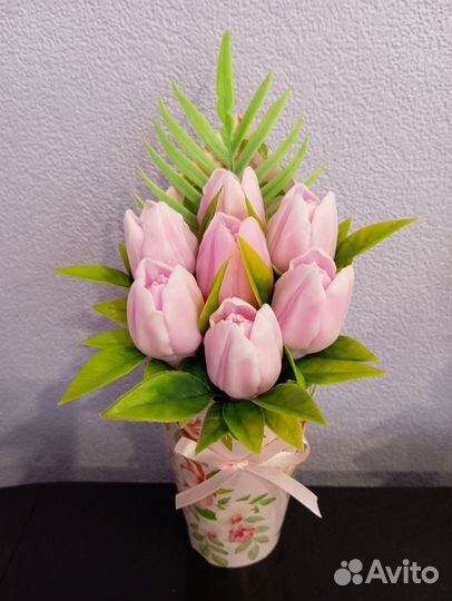 Букет тюльпанов. Мыло. Мыльный букет