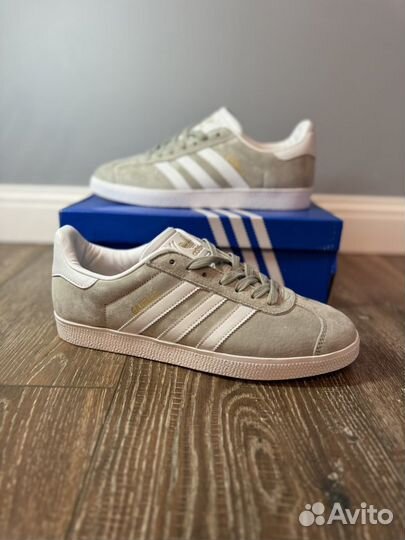 Бежевые Кеды Adidas gazelle мужские женские