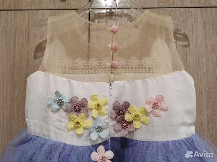 Платье с единорогом, р. 120, б/у