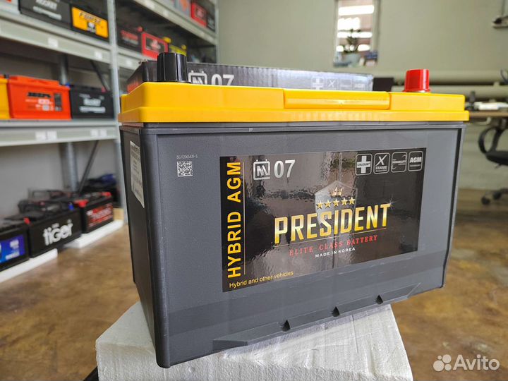 Аккумулятор гелевый President AGM 90 Ач обр 800 А