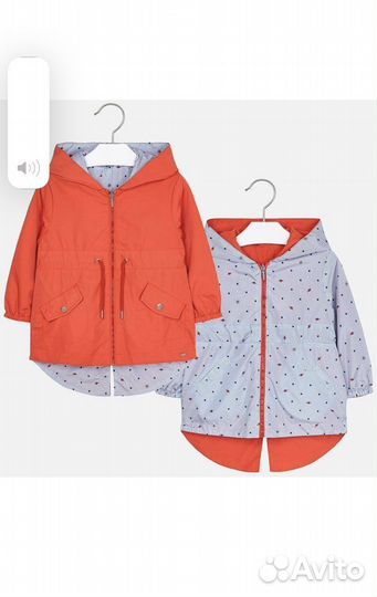 Новая ветровка двусторонняя mayoral 8 128